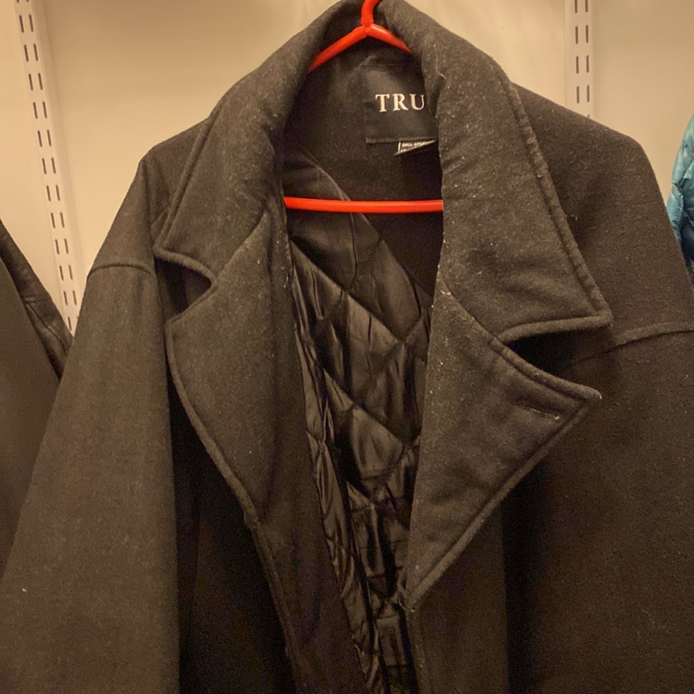 Black Trust mens peacoat. 3XL. Runs small.